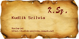 Kudlik Szilvia névjegykártya